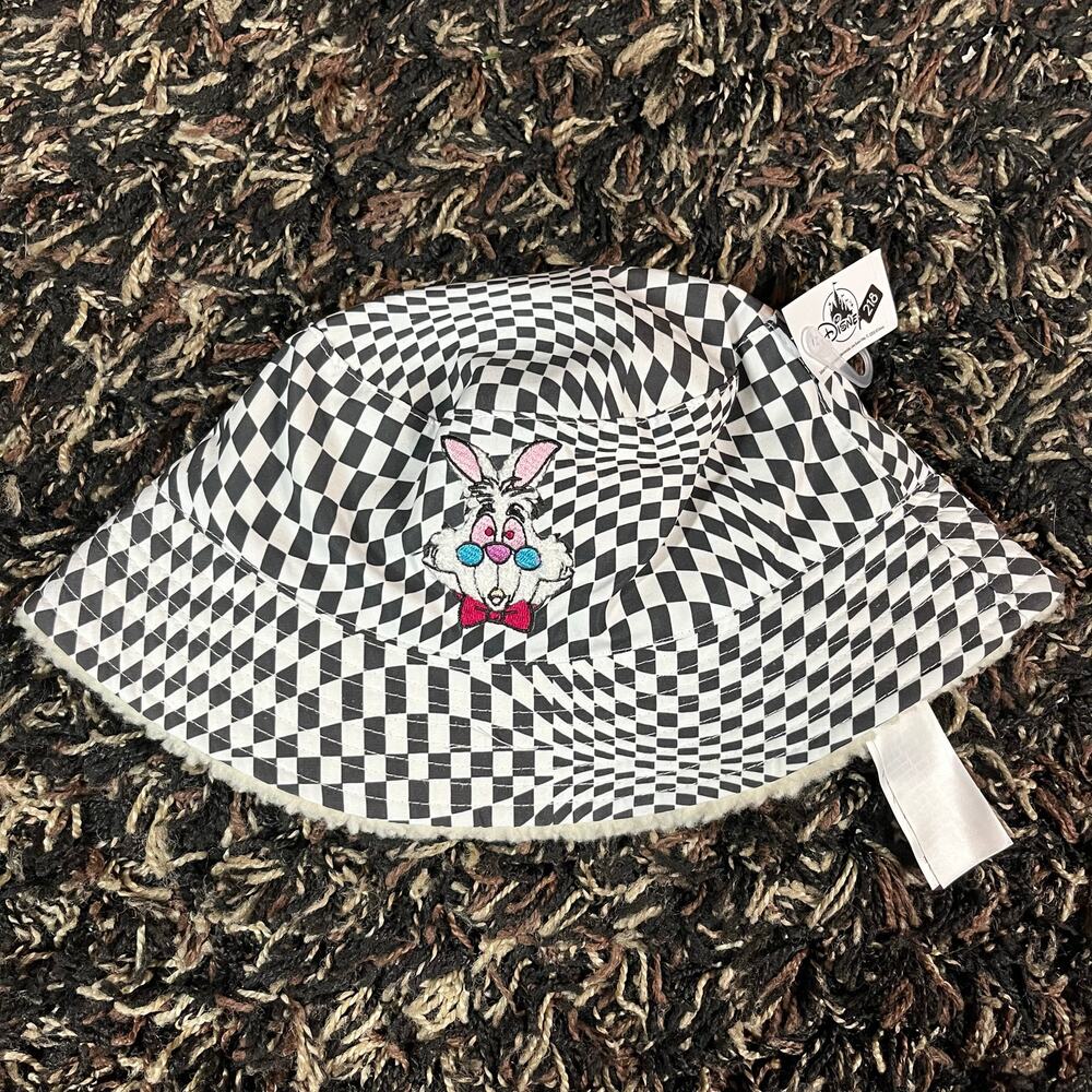 Disney Alice in Wonderland White Rabbit Bucket Hat for Adults NWT‎ Sz 59cm